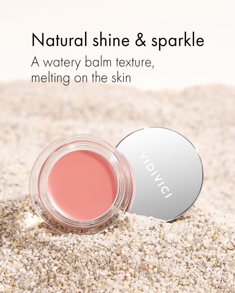 فيديفيتشي أحمر خدود كريمي VIDIVICI Millennial Glow رقم 02 Rosy Dahlia - أحمر خدود كريمي للوجه والخدود لبشرة ناعمة وحريرية - لمسة نهائية ناعمة من الساتان مع لون طبيعي - للبشرة الفاتحة إلى المتوسطة، 0.21 أونصة. - Image 3